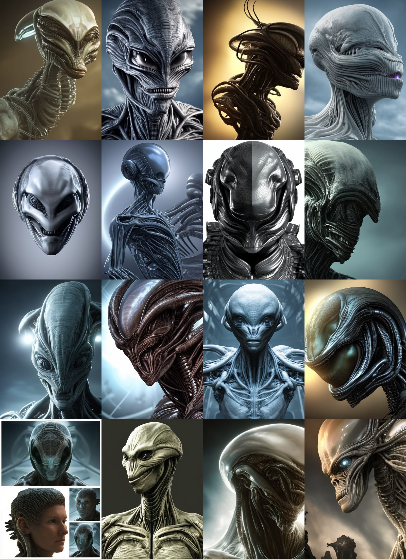 Detailed Alien Portrait in 8k Resolution