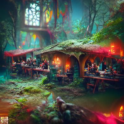 Inviting Fantasy Tavern Interior