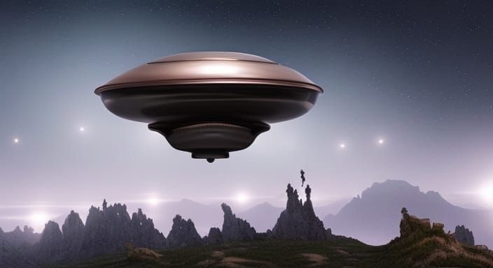 UFOs Over Midwest in Digital Matte Painting