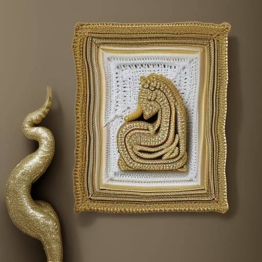 Ancient Crochet Art with Gold, Diamonds, and Ivory