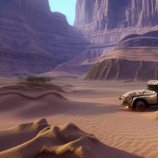 Scorpion in Desert: Detailed Matte Painting