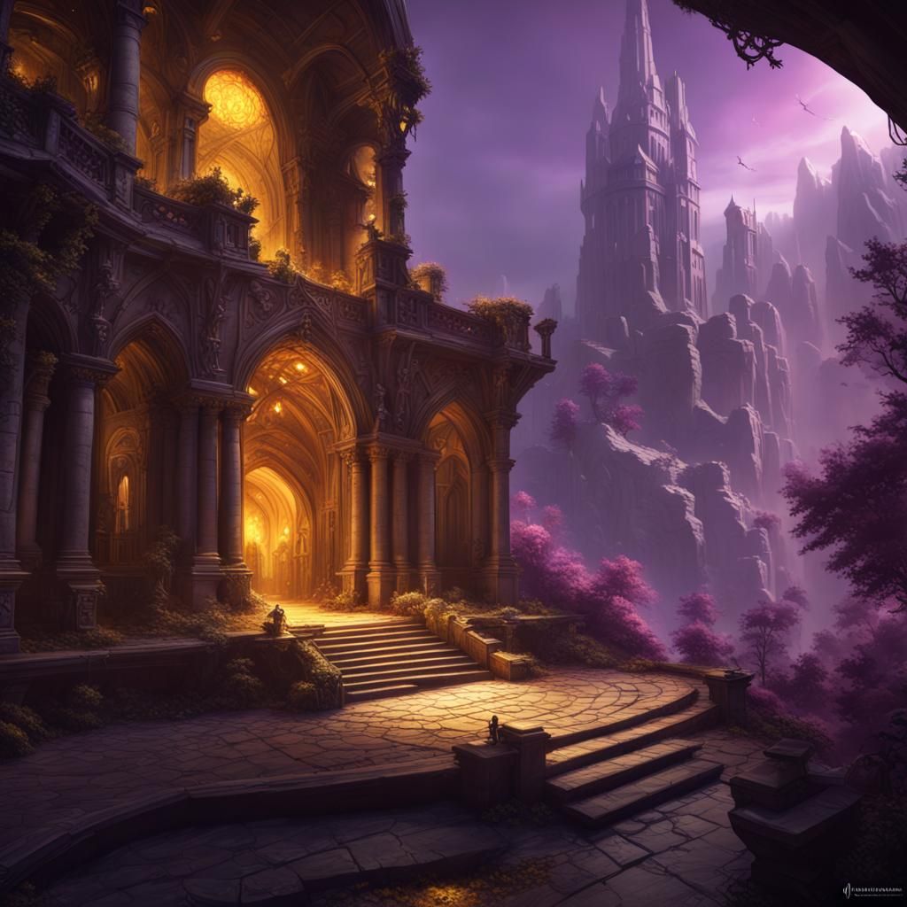 Dark Fantasy Battle Map in Volumetric Lighting