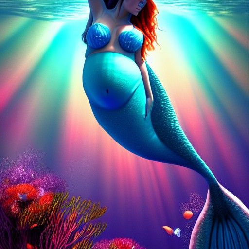 Lyennar, pregnant mermaid #2