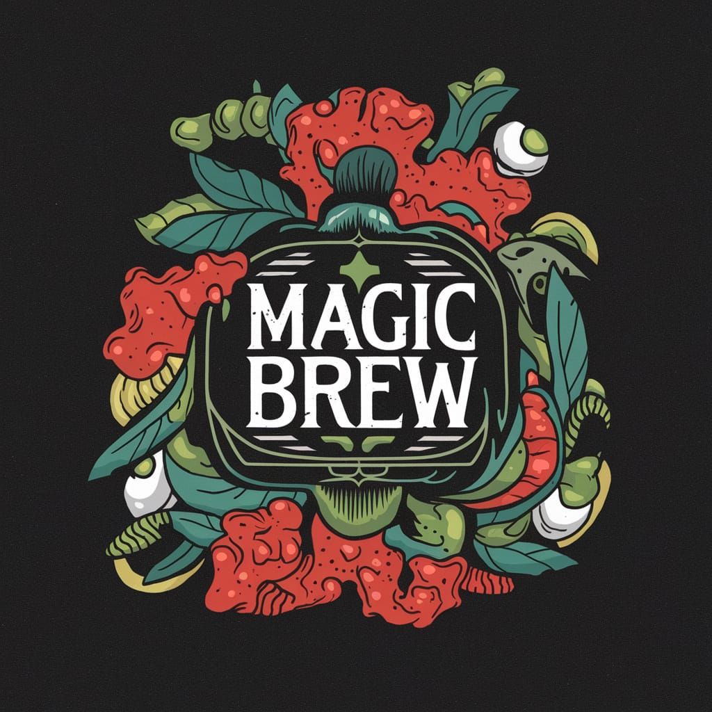 Surreal M.C. Escher-Inspired Logo with Distorted Magic Eleme...