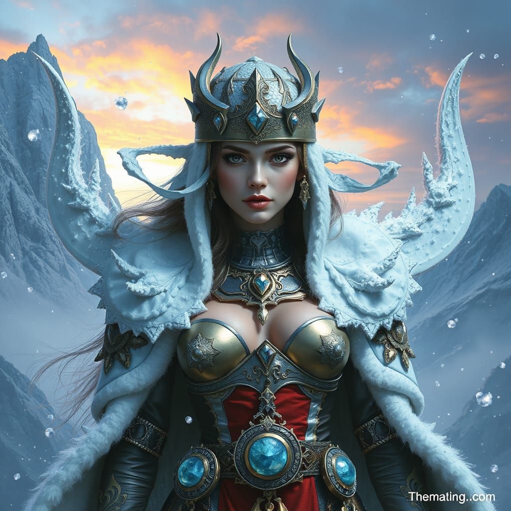 Warrior Snow Queen: Detailed Fantasy Concept Art
