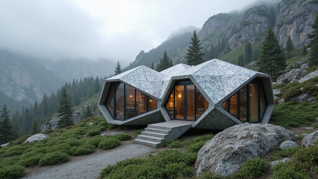 Eco-Friendly Futuristic Mountain Retreat in Carbon-Ceramic C...