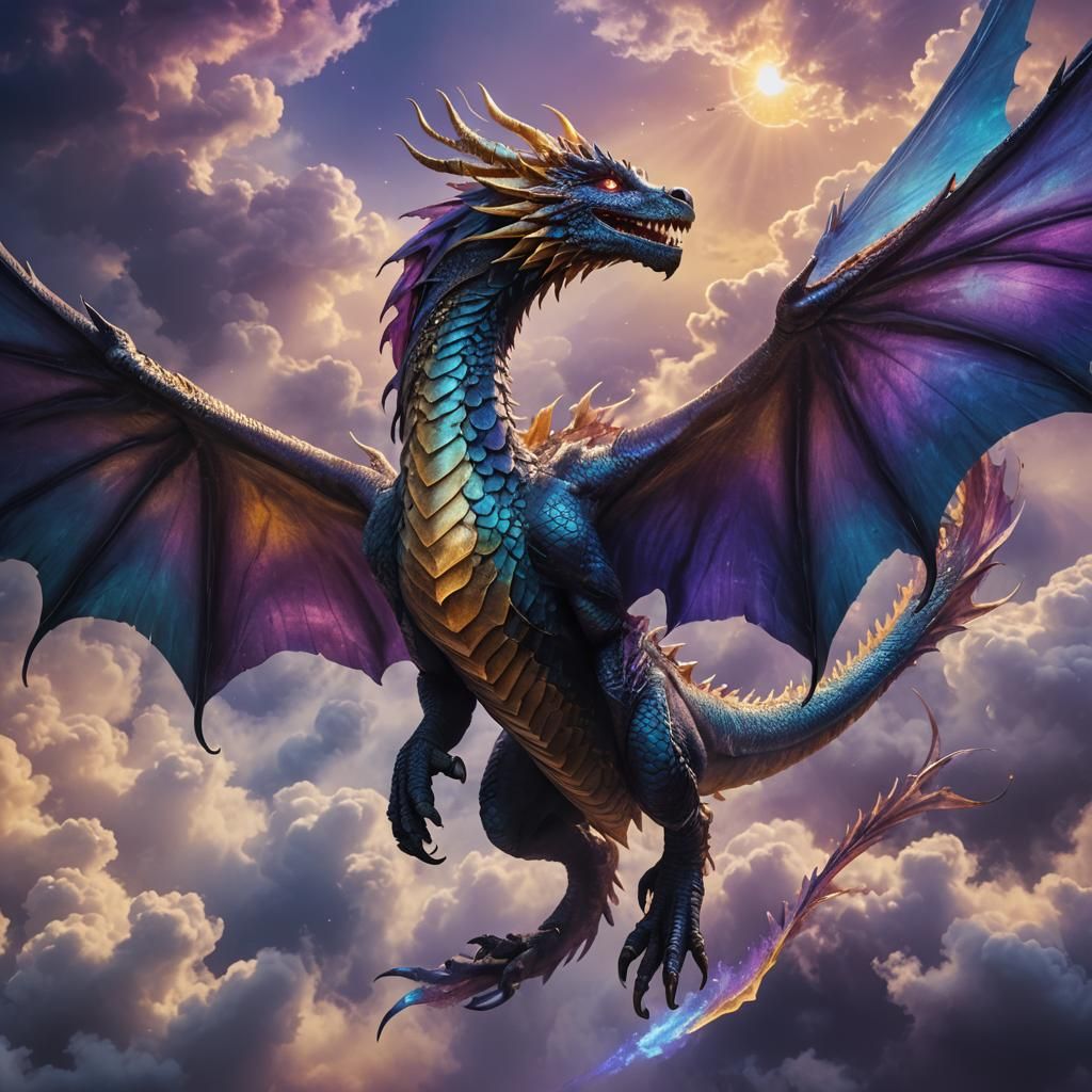 Ombre Wings: A Dragon's Flight in Fantasy
