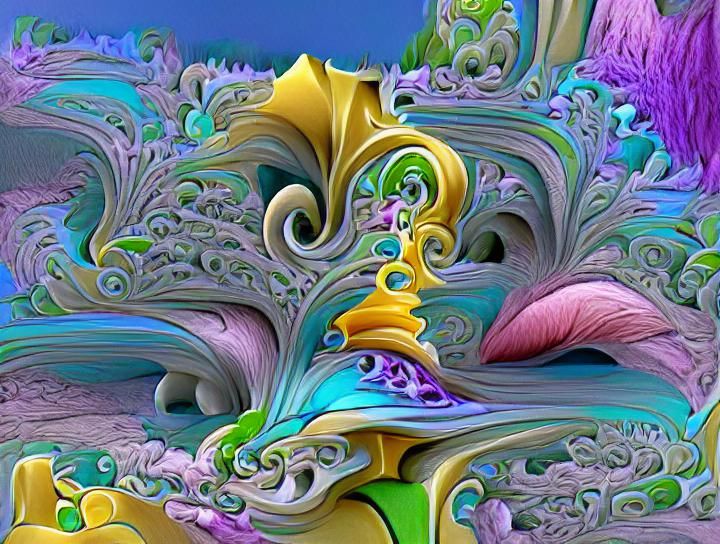 Enchanting Abstract Illustration in Dr. Seuss Style