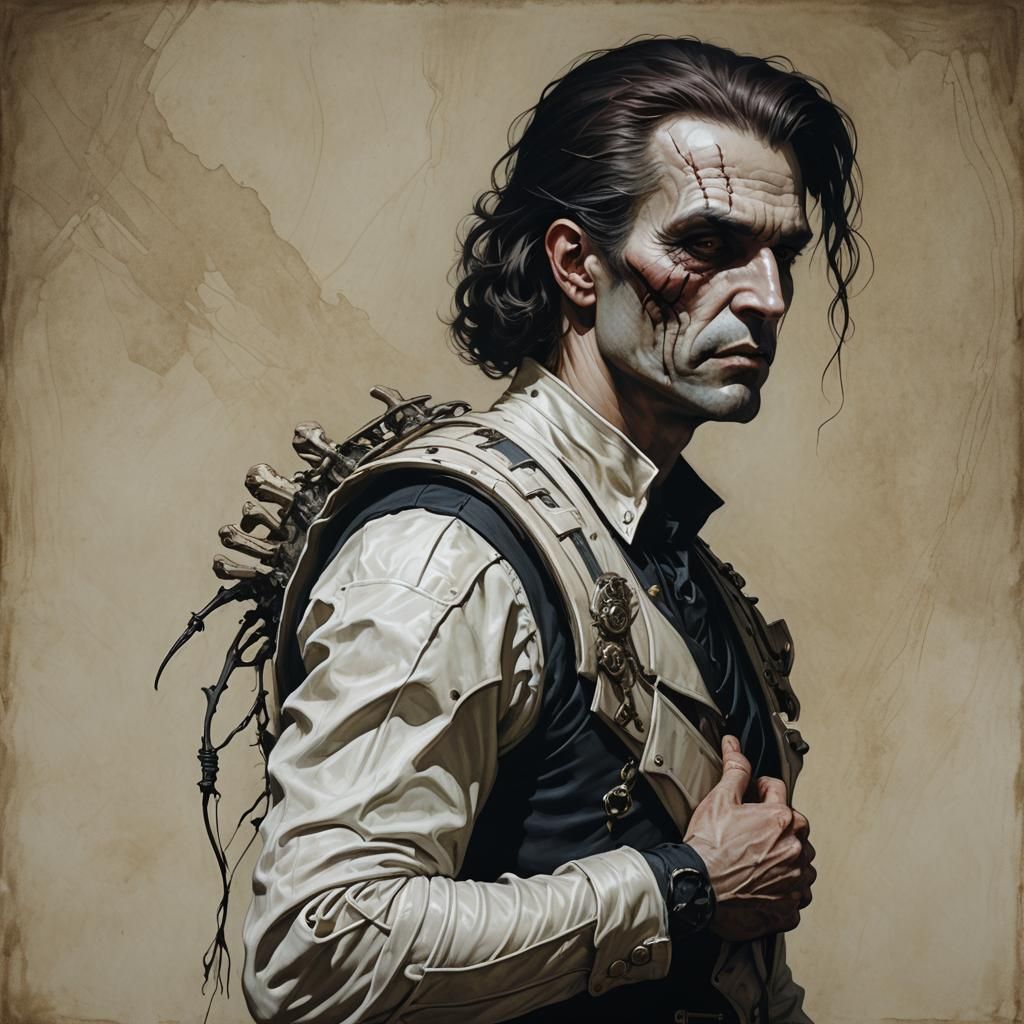 Cadaverous Hand Gripping Shoulder in Dark Fantasy Art