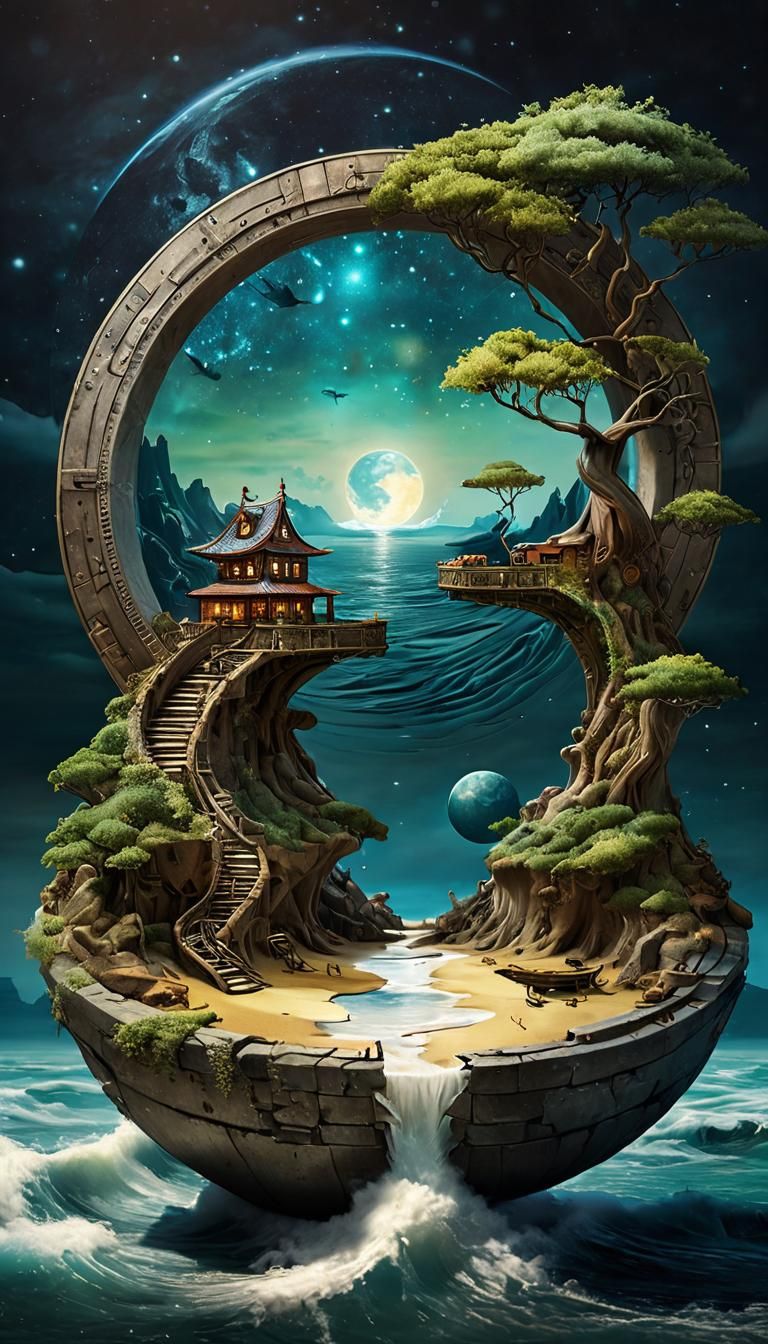 Bonsai Treehouse Stargate on Stormy Seas