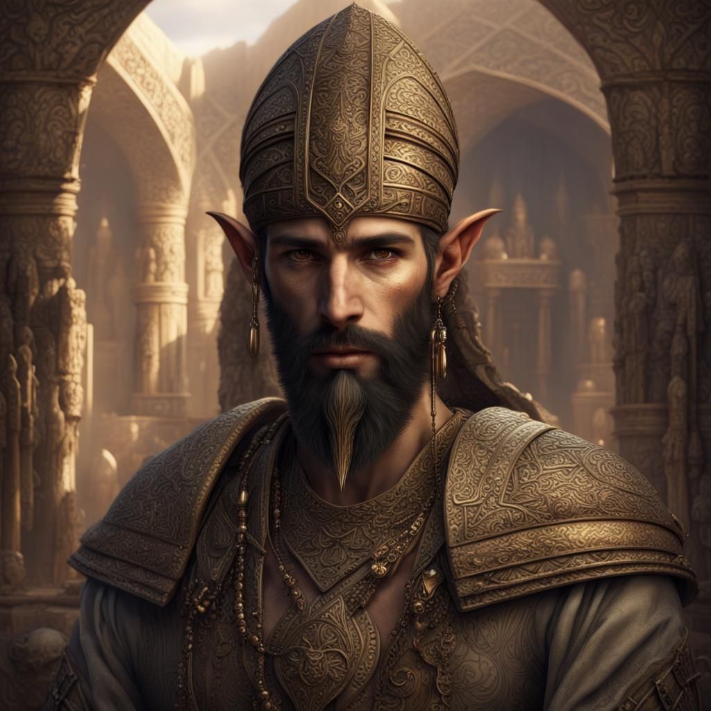 Dwemer Male Portrait in Steampunk Style