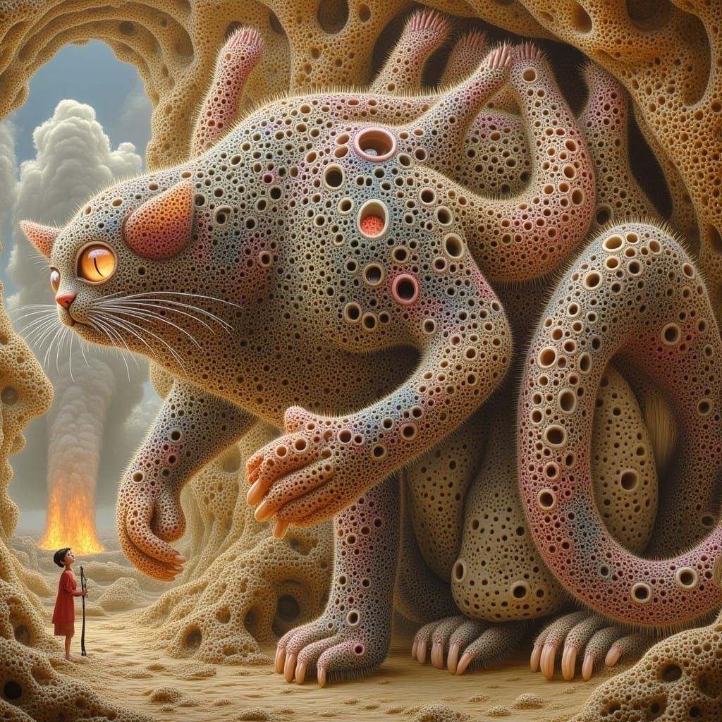 Kalighat Cats: Traditional Indian Painting Style