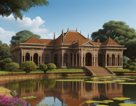 Zimbabwe Palace with Traditional African Architecture in 8k