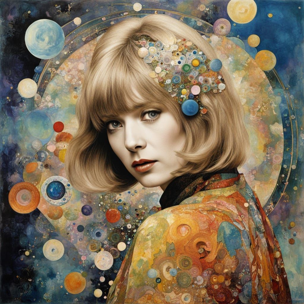 Marianne Faithfull in a Vibrant, Fantastical Studio Portrait