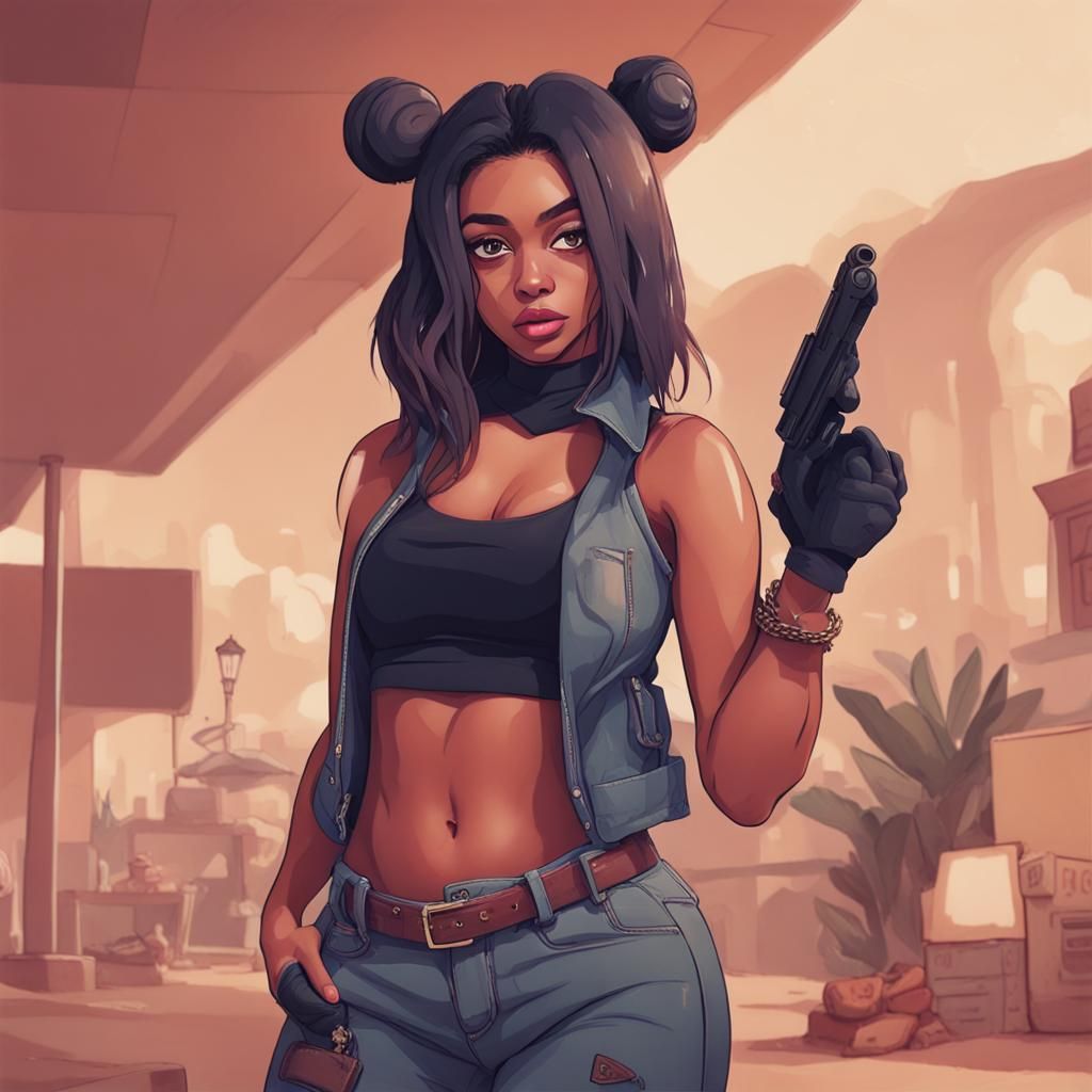 AI Interpretation of 'Baddie' Concept