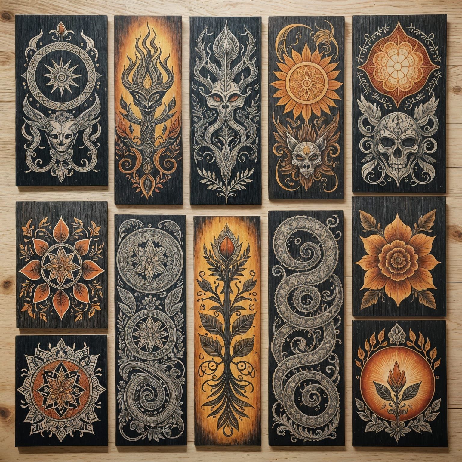 Traditional Tattoo Flash Art with Nature Designs