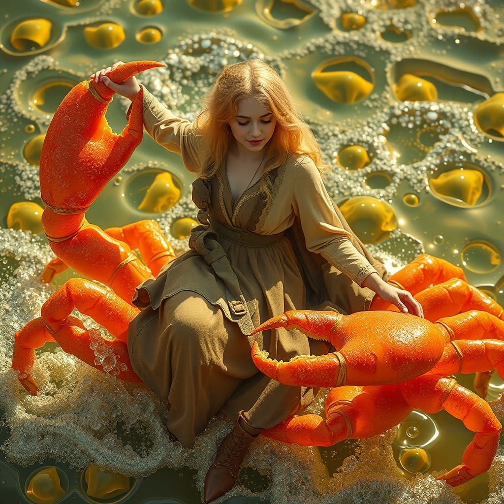 Gummy Crab Rider in Dreamlike Soda Ocean