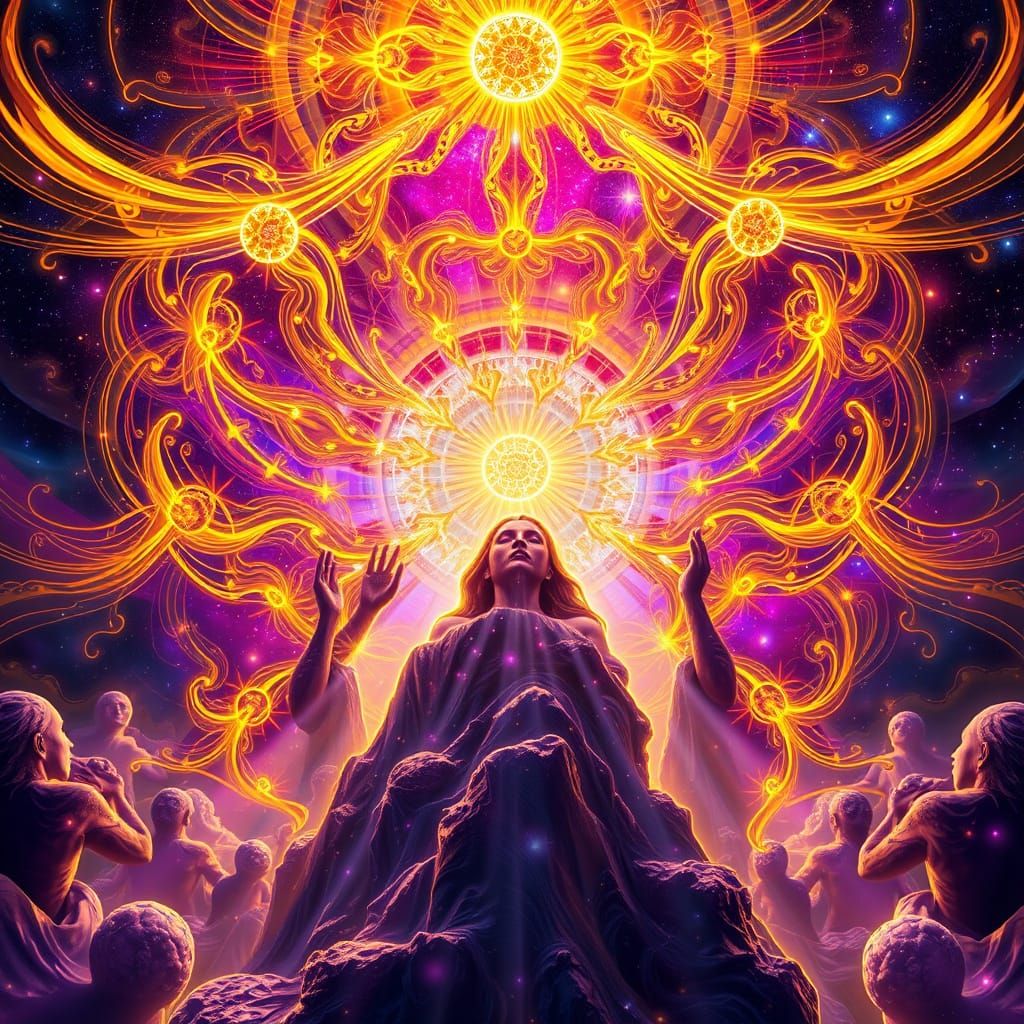 Cosmic Vision of Awakening Beings in Sacred Harmony