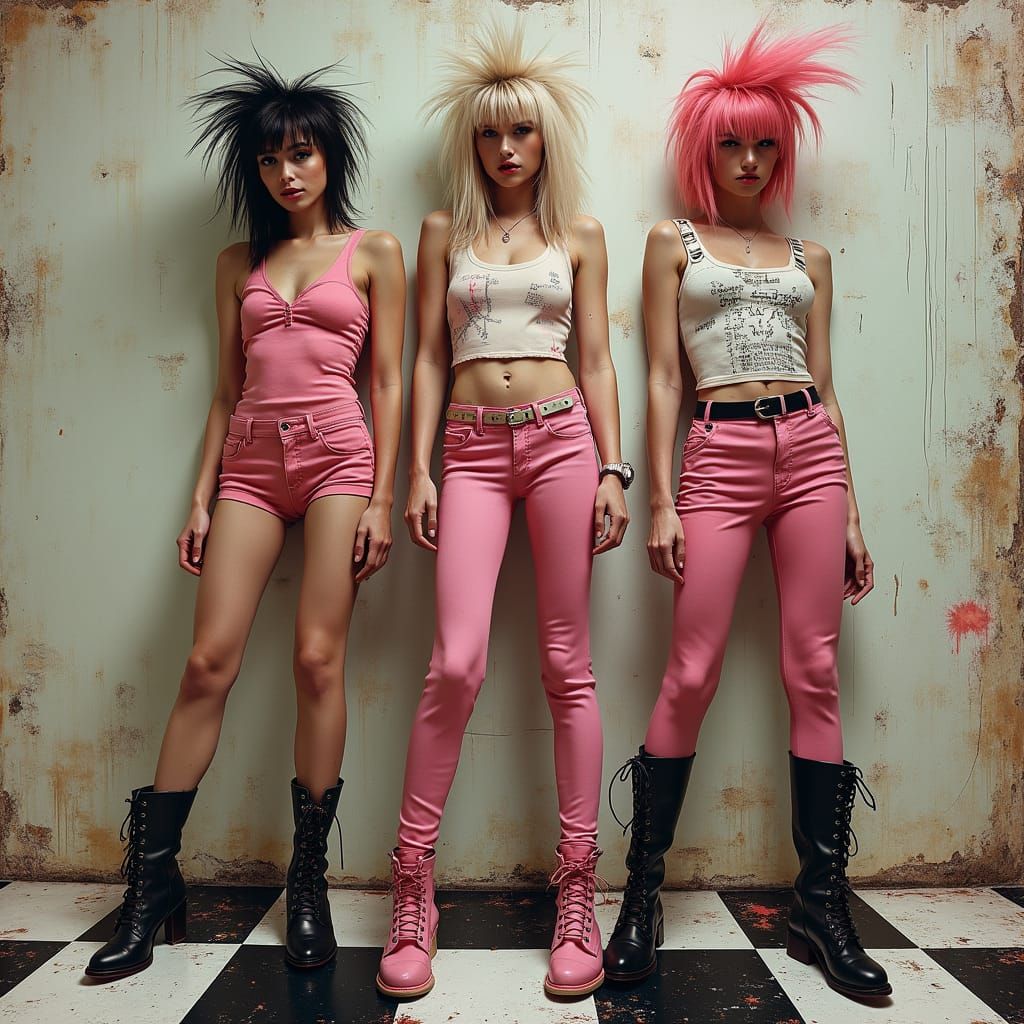 Retro Punk Goddesses Unite in Cyberpunk Rebellion