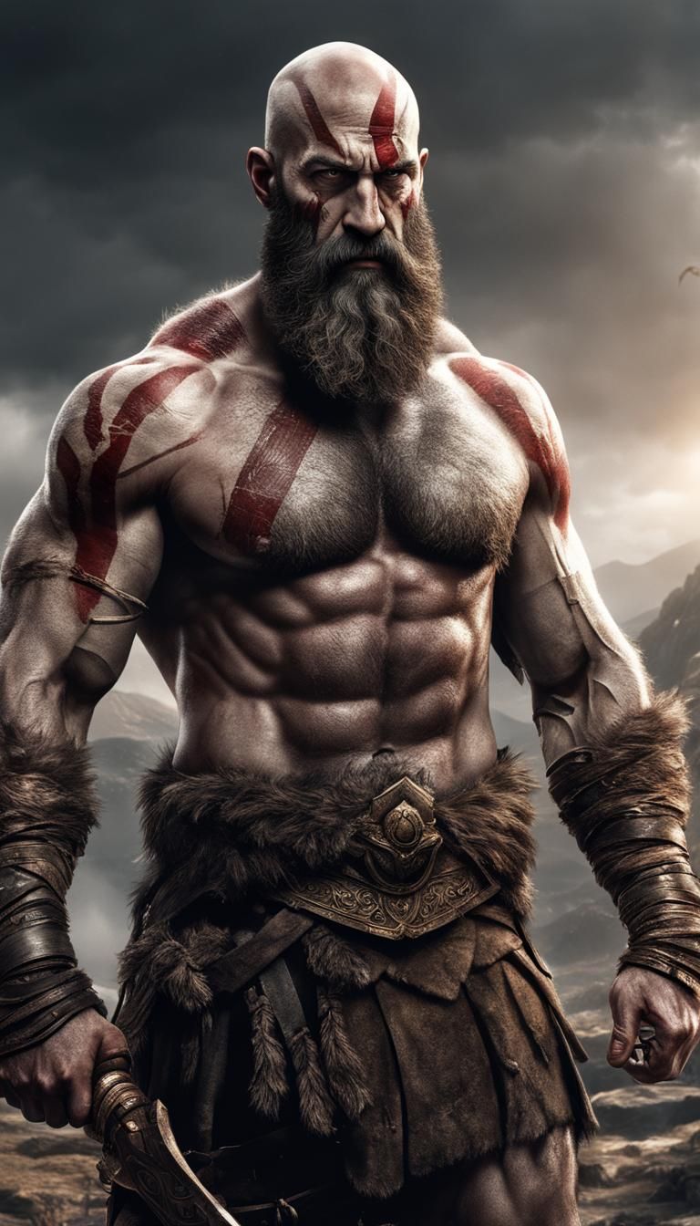 Kratos, God of War: Epic Digital Matte Painting