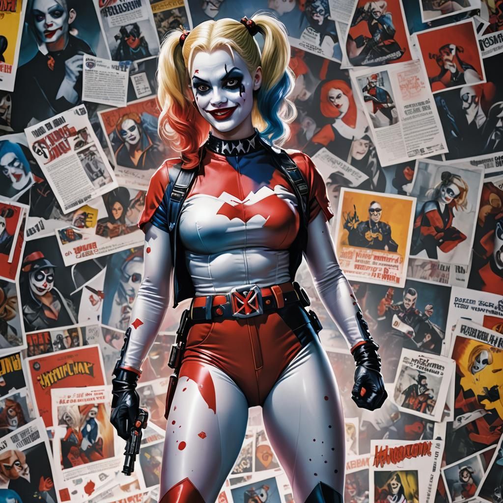 Harley Quinn in Alex Ross Comic Book Style