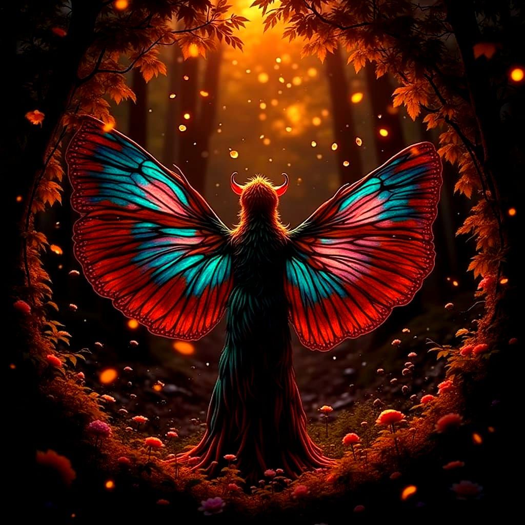 Bioluminescent Animals in Dreamlike Forest