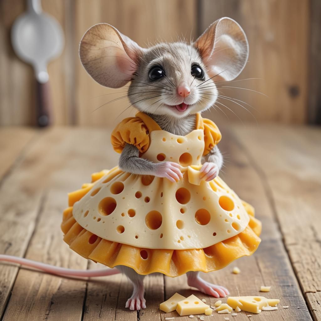 Latest Mouse Fashion: Cheese Dress!