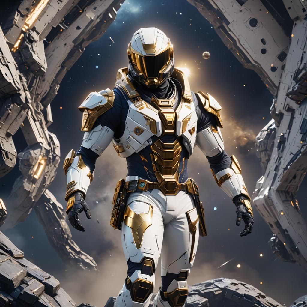 Futuristic Space Ranger in Detailed 3D Rendering