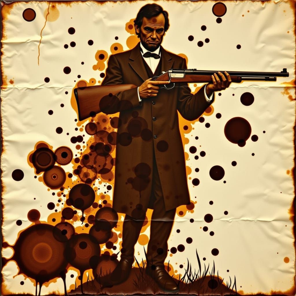 Abraham Lincoln in a Zombie Apocalypse, Portrayed in Coffee ...