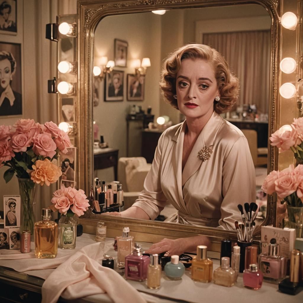 Bette Davis in Luxurious Old Hollywood Dressing Room