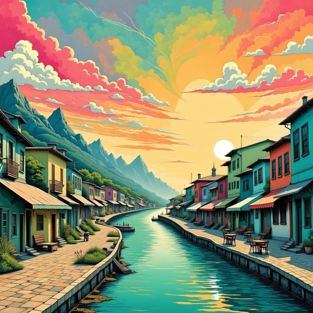 <lora:Deco-Detail:1.0> seafoam green, bubblegum pink, soft coral, turquoise, sunrise yellow, fuschia