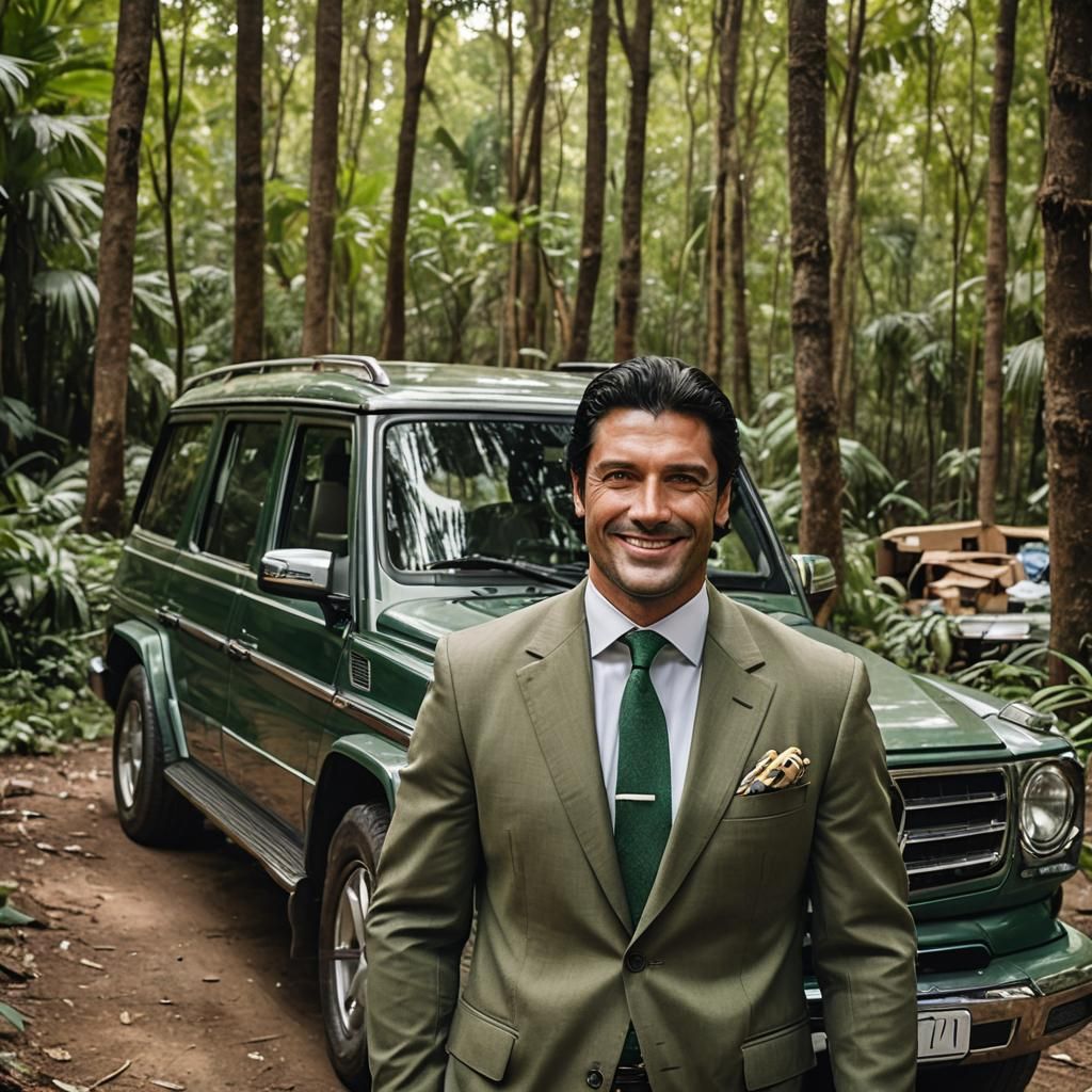 Professional Portrait of Man in Suit by Mercedes