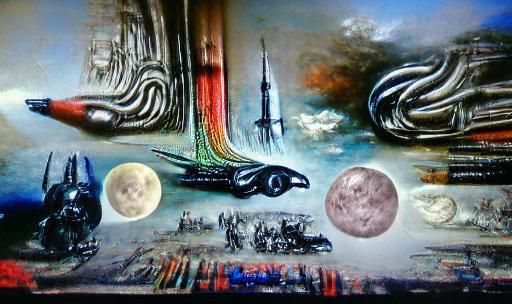 1800's Moon Launch in Hyperrealism Style