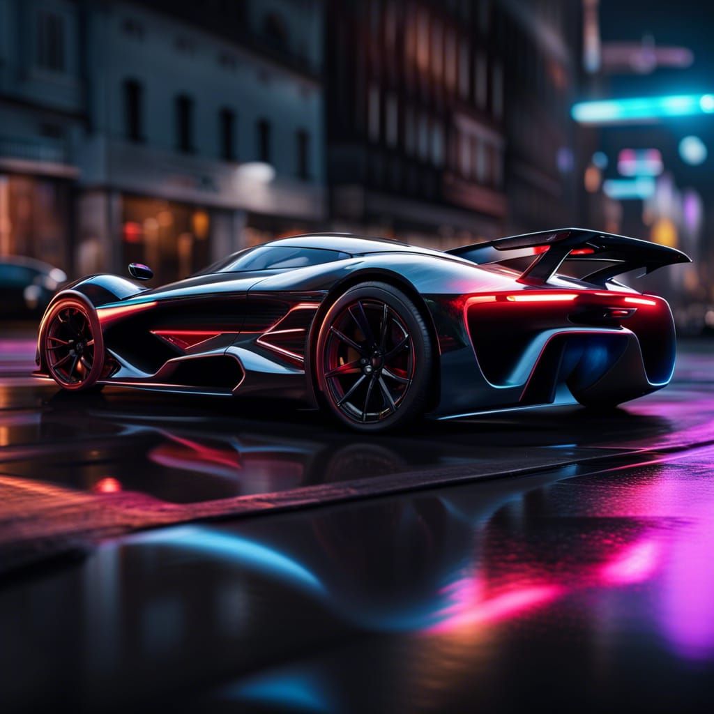 Hypercar of 2075: A Digital Graffiti Art Concept