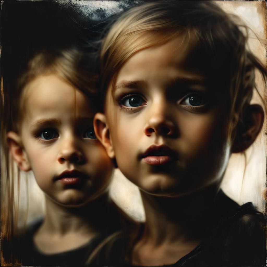 Encaustic Double Exposure Portrait: Shadows and Courage