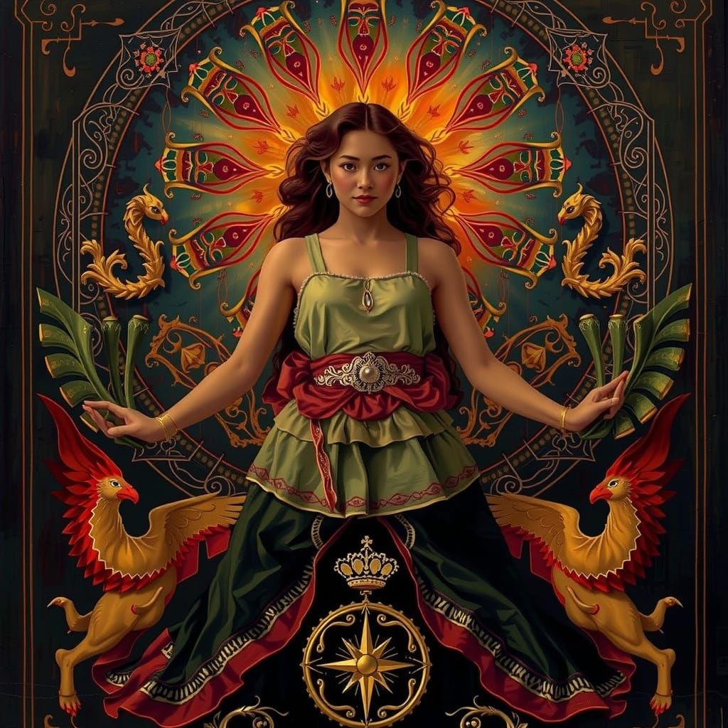 Dynamic Swirling Ribbons of Red in Hyperrealistic Style