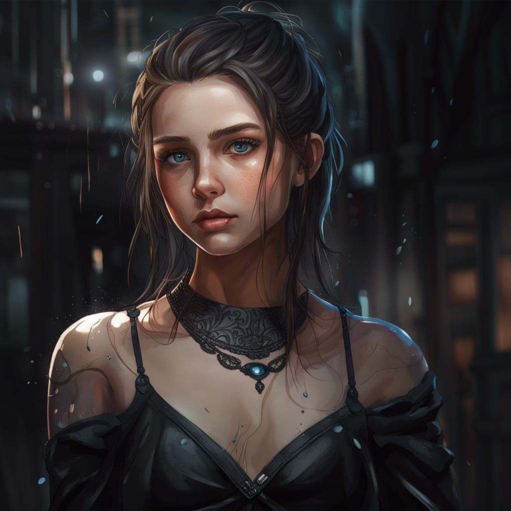 Intricate Portrait of a Girl with Heterochromia