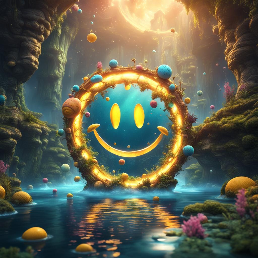 Fantasy Water World: Happy Smiley Face