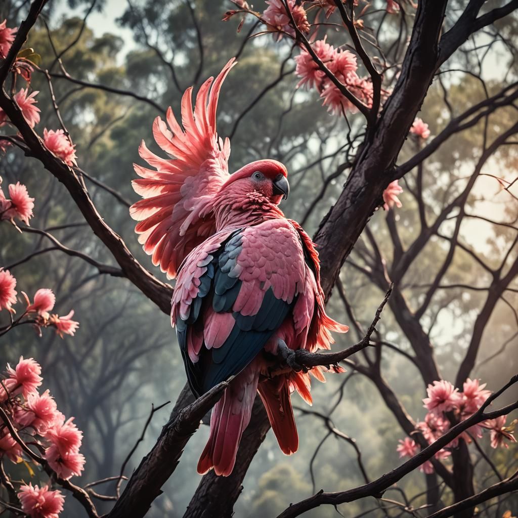 Flaming Galah: A Cinematic Film Still