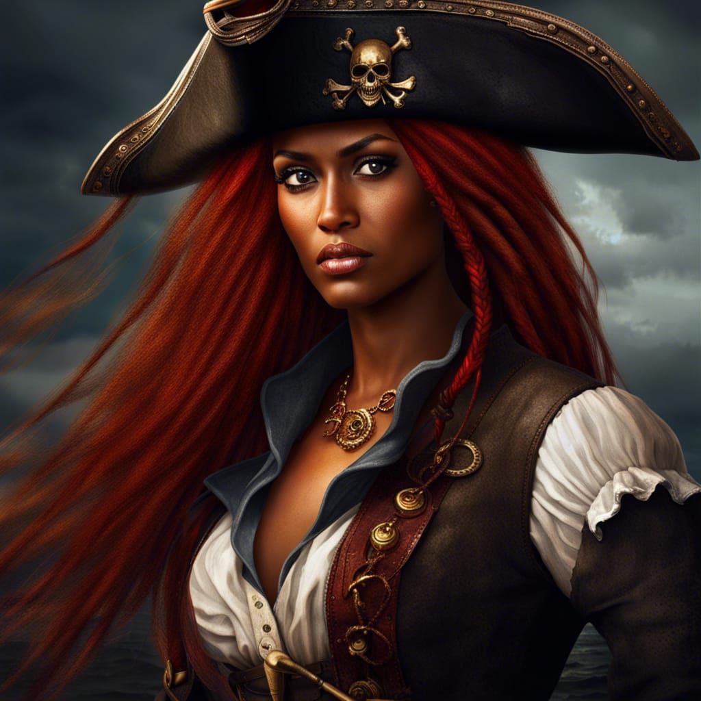 Imposing Female Pirate Captain Portrait