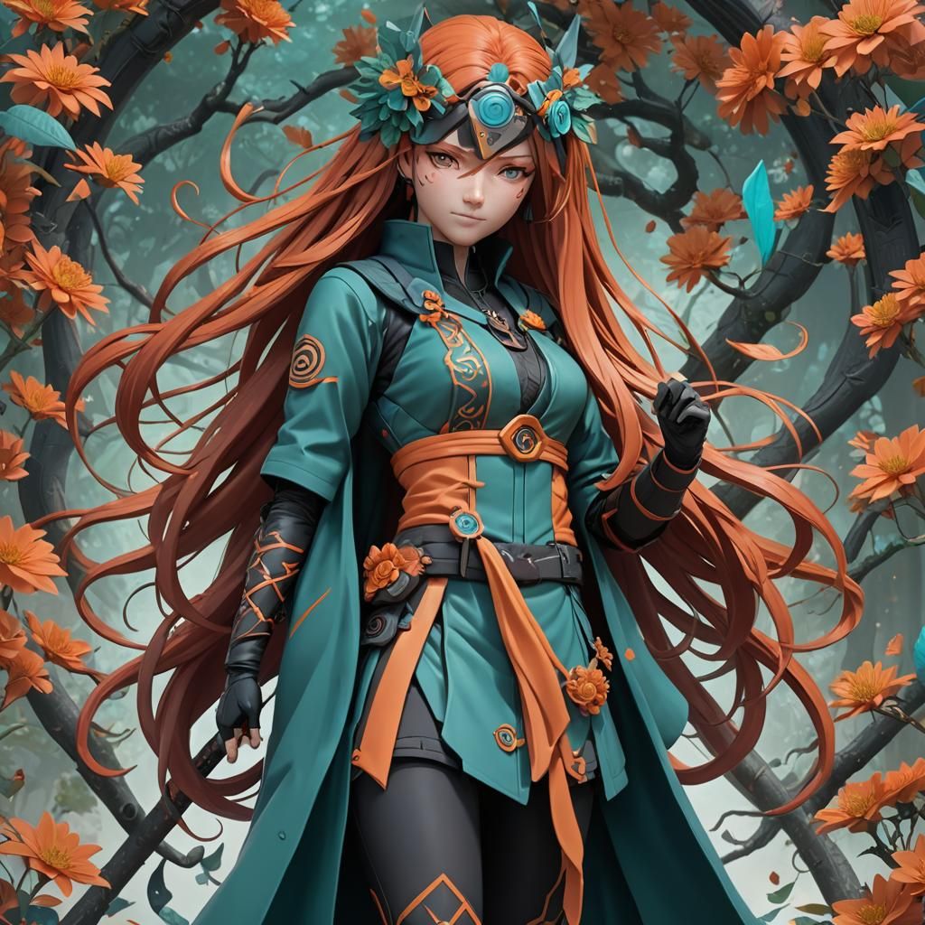 Kushina Full Body 3D Render in Fairycore Style