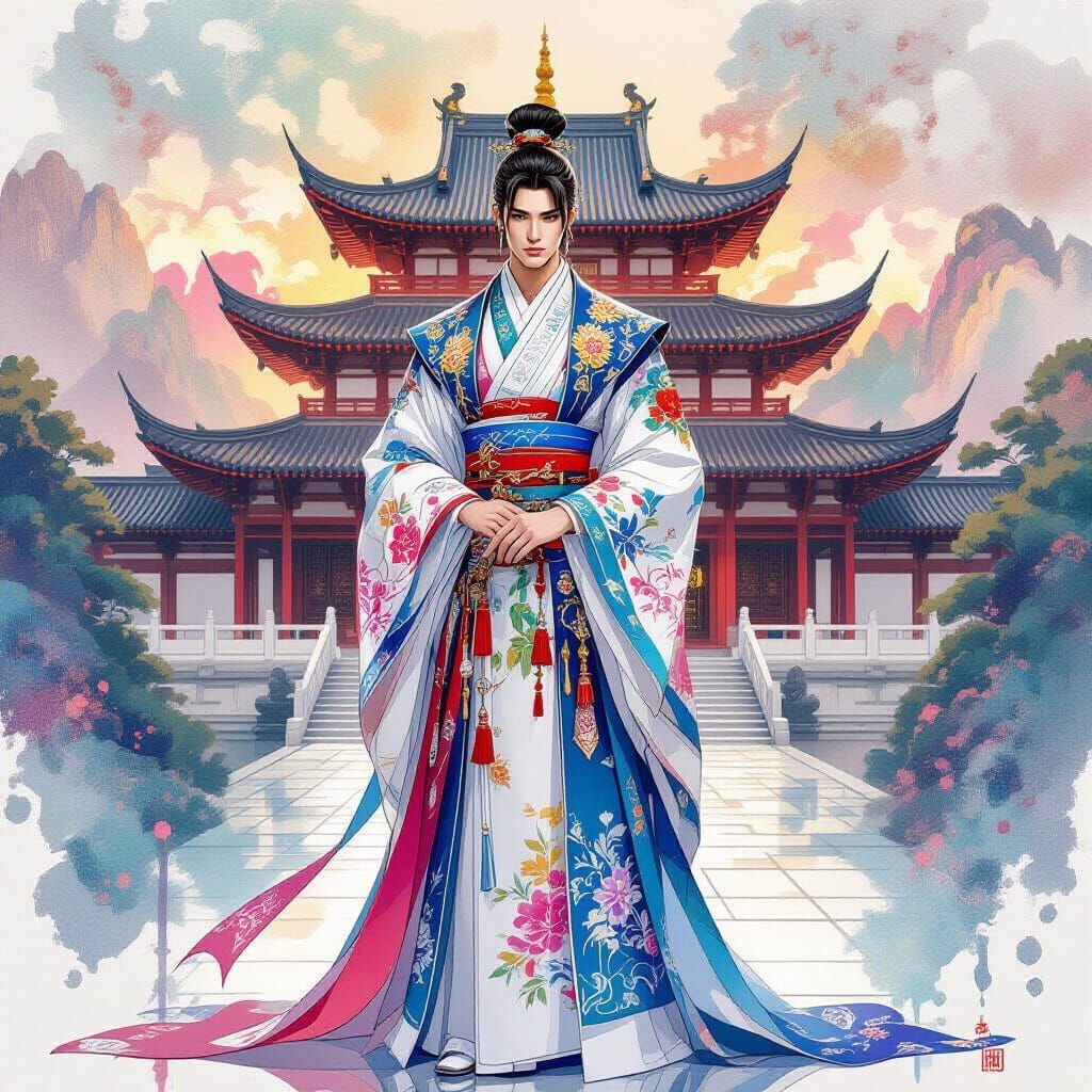 East Asian Model in Haute Couture Hanfu