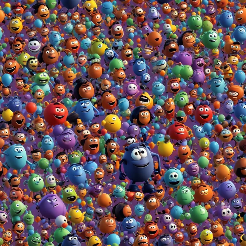 Friday Party Scene in Pixar Style