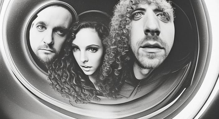 Children with Golden Eyes in Dystopian Scene