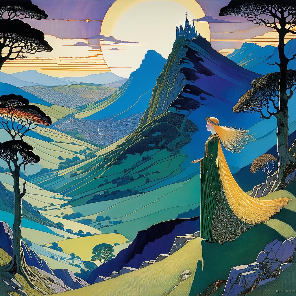 Glamorous Fairy Queen in Whimsical Landscape