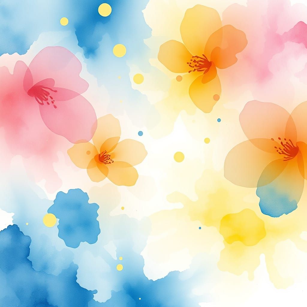 Ethereal Watercolor Florals in Soft, Flowing Tones