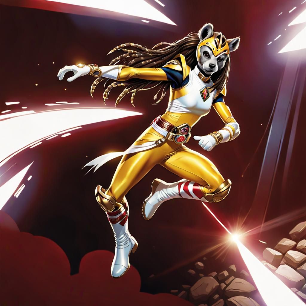 Anthro Hyena Ranger in Comic Book Style