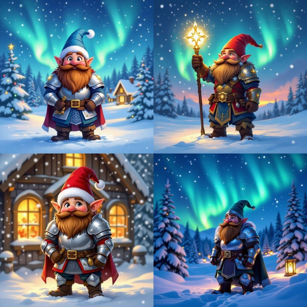 Gnome Paladin at Santa's North Pole
