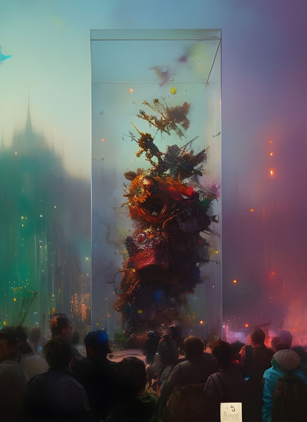 Bottled Chaos: A Crayon Caricature Masterpiece