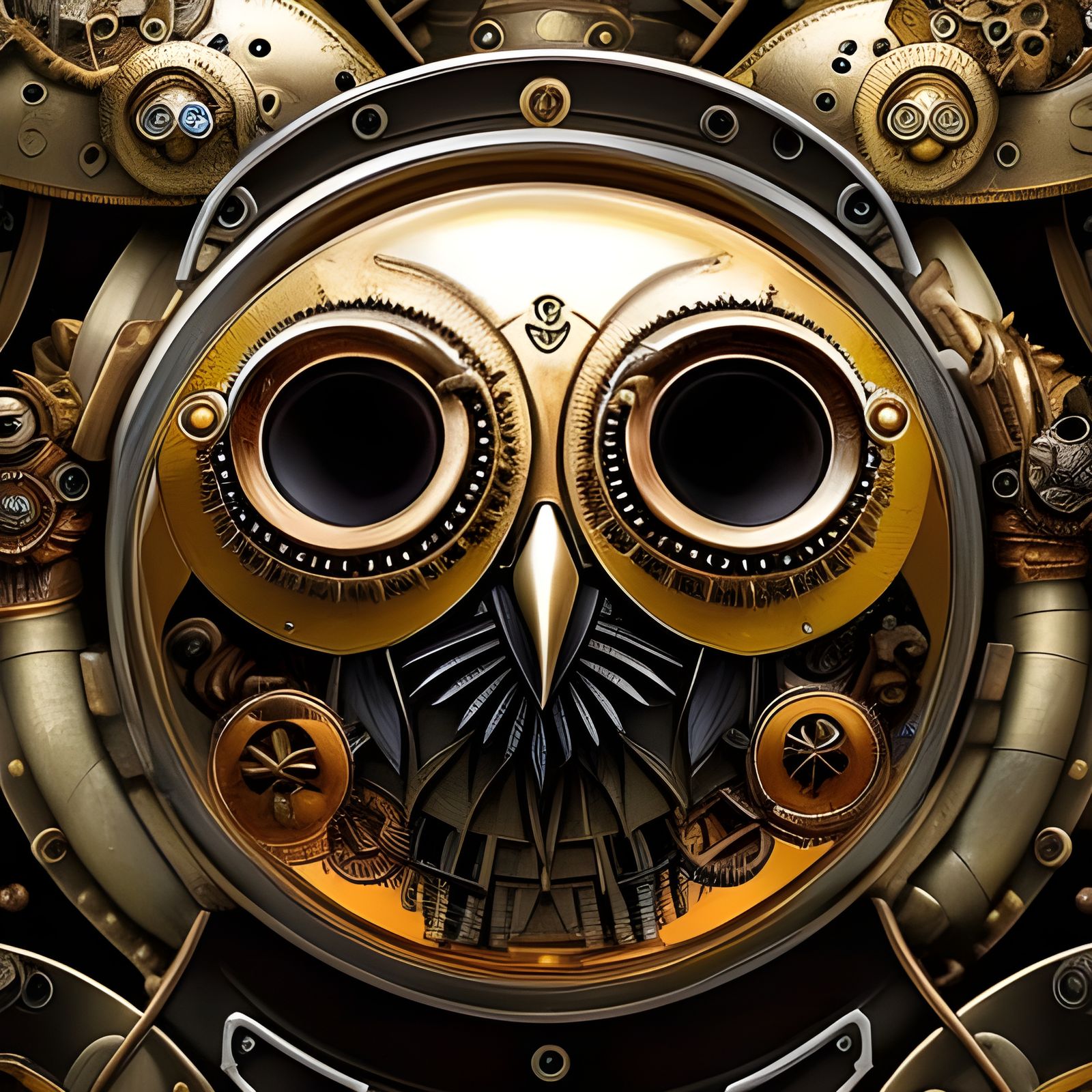 Steampunk Owl Engine: Intricate CGSociety Masterpiece